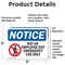 Signmission Not An Employee Exit Emergency Sign With Symbol, 5 in W x Rectangle, Vinyl Decal OS-2PACK-NS-D-35-L-15142 - alternate 2